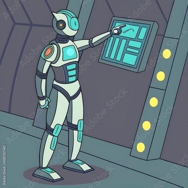 Fototapeta robot in the space