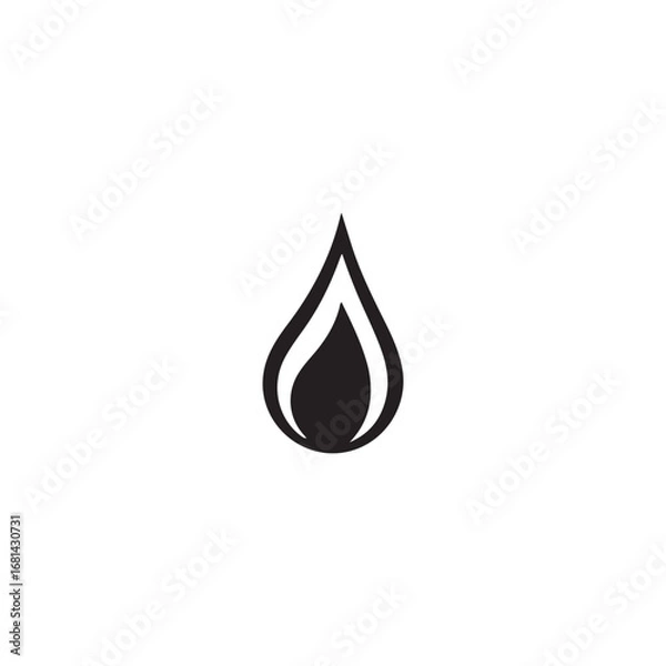 Fototapeta Monochrome Water Drop Icon