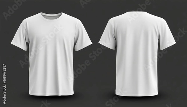 Obraz Photo-Realistic T-Shirt Template For Design Mockups: Create Professional Designs With Realistic T-Shirt Templates For Your Projects. Easy To Use.