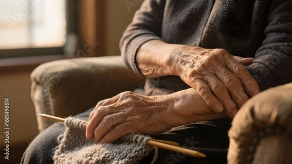 Obraz 할머니손목마사지뜨개질휴식