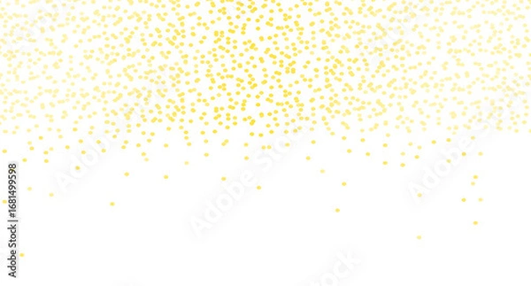 Fototapeta gold glitter round particles confetti. Luxury sparkling glitter dust falling isolated on transparent background. Falling magic glitter confetti, golden dust. Modern Design elements or decoration, PNG