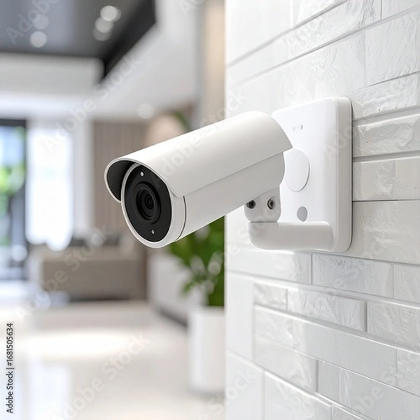 Obraz White CCTV camera indoors