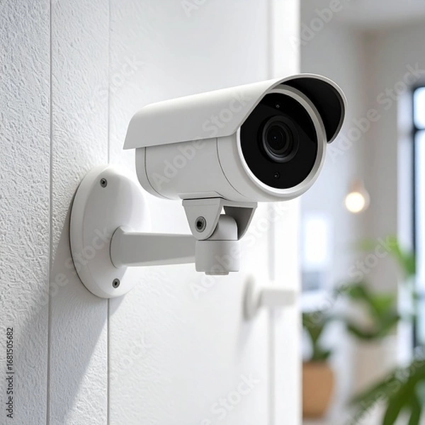 Obraz White CCTV camera indoors