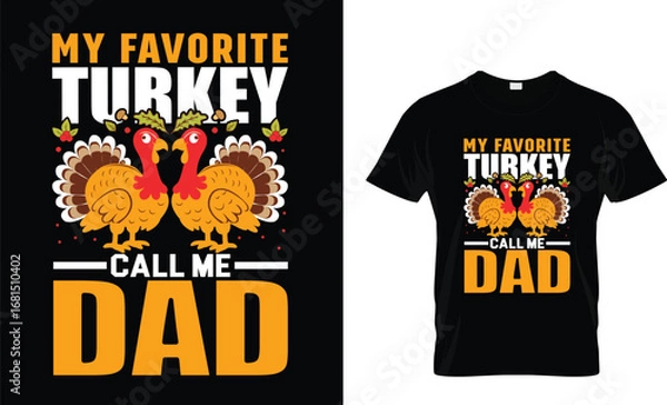 Fototapeta Thanksgiving t-shirt design