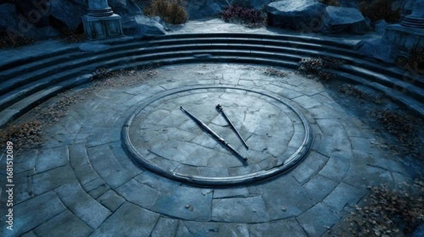 Obraz Ancient stone circle with two artifacts