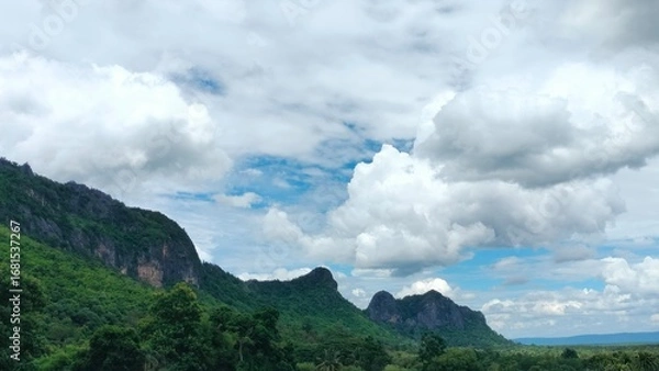 Obraz clouds over the mountains