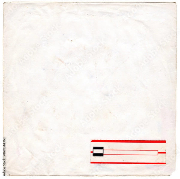 Fototapeta 7Inch mit Aufkleber mit Linien in Rot - blanko Hintergrund Layer für Plattenhülle, Scrapbooking oder Collage