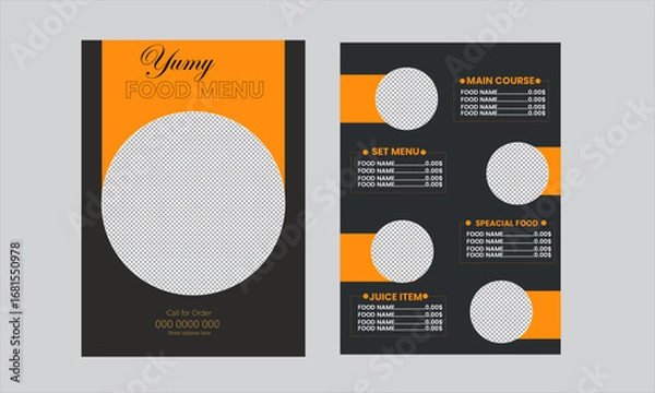 Obraz food menu design