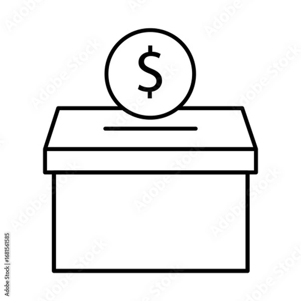 Obraz Donation Box icon. Vector icon design