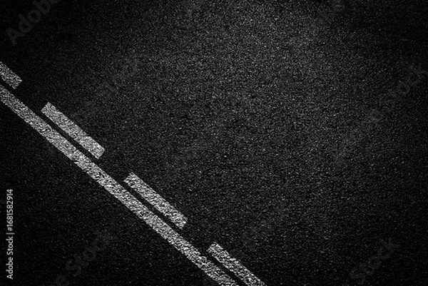 Fototapeta Creative vector illustration of road asphalt, tarmac background. Art design road granular asphalt top view template. Grainy texture. Abstract concept graphic separation lines element