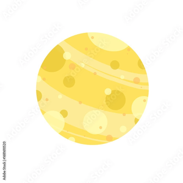 Obraz ポップなドット柄の卵のようなかわいい金星のイラスト