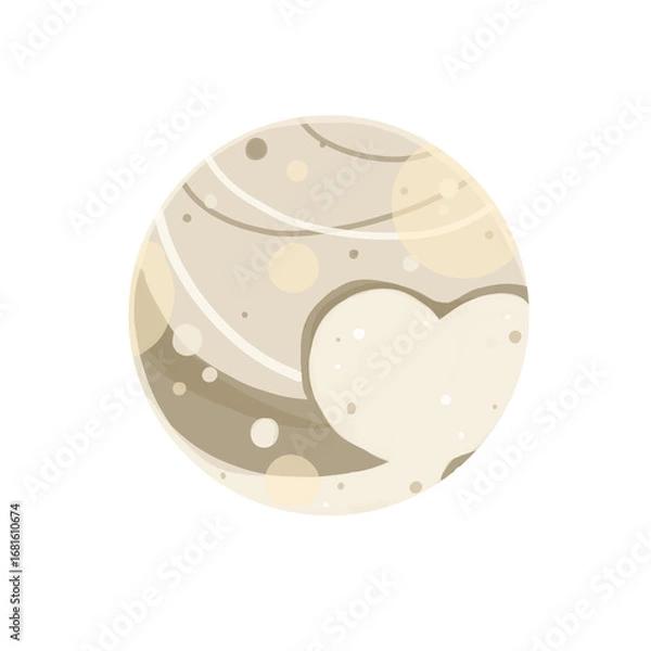 Fototapeta キュートでかわいいジャガイモのような冥王星イラスト