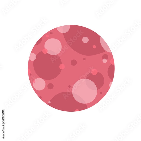 Obraz ポップでかわいい水玉模様の火星のイラスト