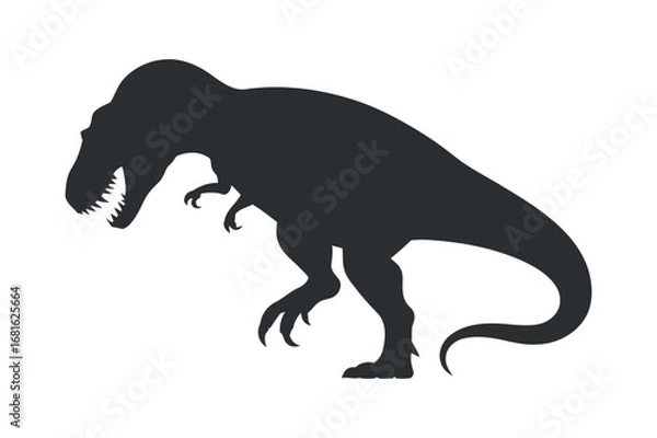 Fototapeta Tyrannosaurus Rex Silhouette Prehistoric Predator Dinosaur Extinct Reptile Jurassic Era Animal Kingdom Isolated
