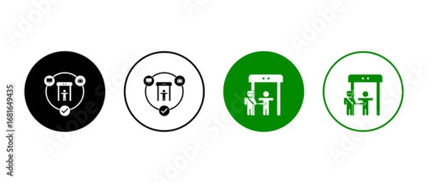 Fototapeta security check icon vector illustration. security check icon in flat style - stock vector.