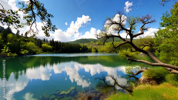 Obraz lake in the mountains
