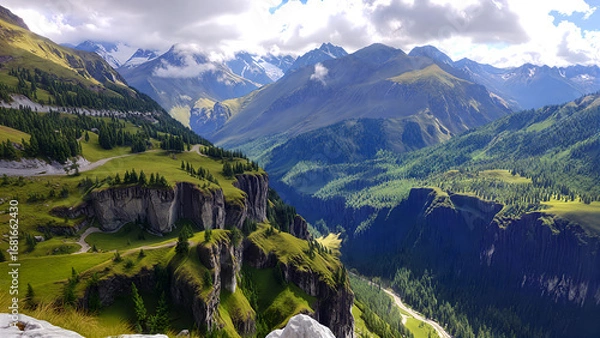 Obraz swiss alps landscape