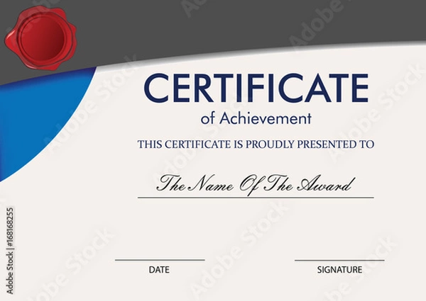 Fototapeta Certificate template vector