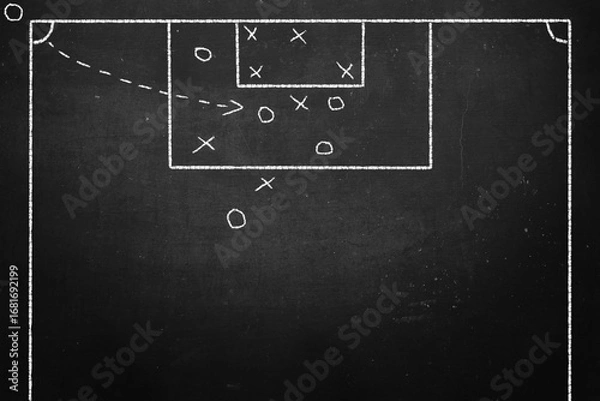 Fototapeta Soccer tactics. Set Of Tactic icons. Tactics business concept icons. Vector Illustration. Eps 10.