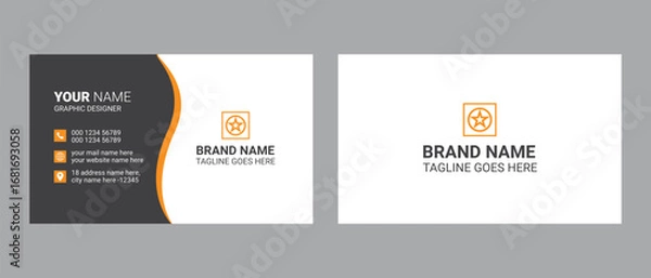Fototapeta simple creative business card template design for corporate business, Professional and modern visiting card.	
