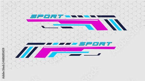 Obraz Wrap design for company, decal, wrap, and sticker  A14.eps