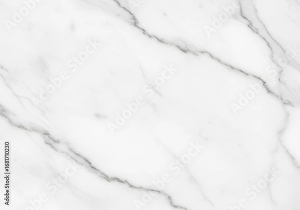 Fototapeta Elegant white marble with subtle gray veining texture background