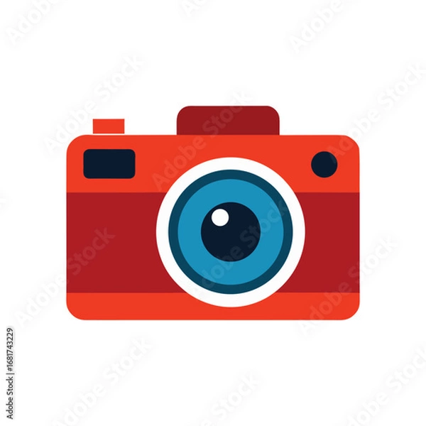 Fototapeta A colorful camera vector illustration