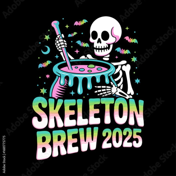 Obraz Psychedelic Skeleton Brew 2025