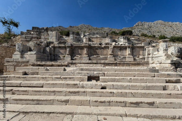 Fototapeta The ancient city of Sagalassos, a historical place in the city of Burdur.