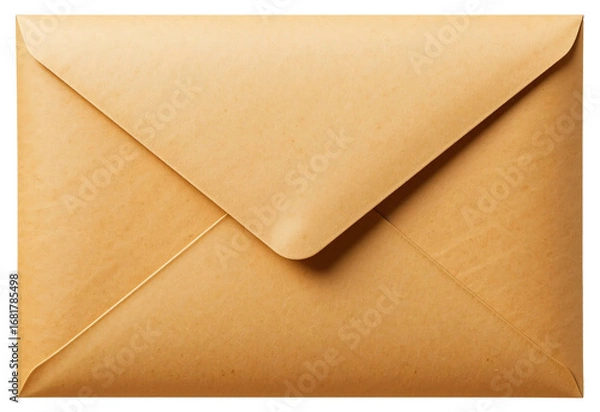 Fototapeta An open envelope revealing a blank card on a white background, symbolizing communication and a new message