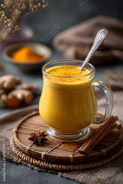 Fototapeta curcuma latte