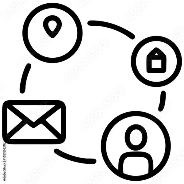 Fototapeta e mail icon