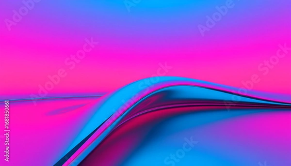 Fototapeta Abstract Neon Gradient Wave Liquid Surface