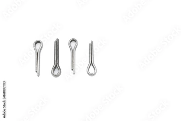Fototapeta Cotter pin, key, shaft key, cotter pin, pin or head, on a white background	