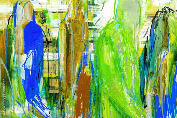 Obraz Fragment from painted canvas texture