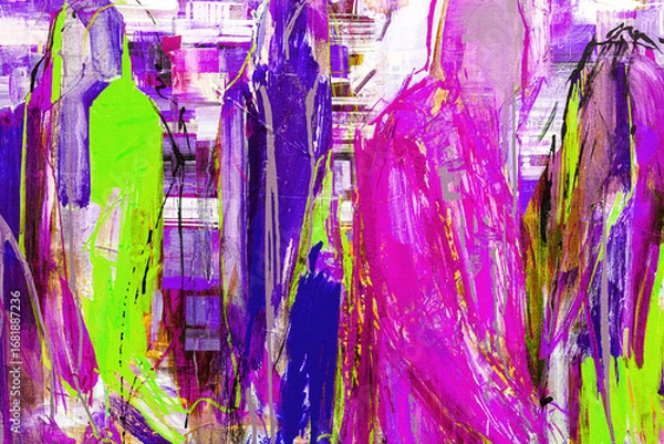 Obraz Fragment from painted canvas texture