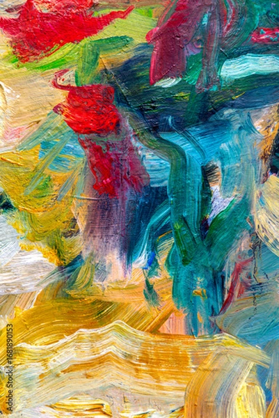 Obraz Fragment from painted canvas texture