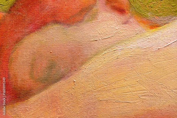Obraz Fragment from painted canvas texture
