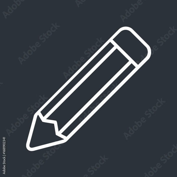 Fototapeta Elegant Pencil Icon Minimalist Design for Creative Projects and Writing