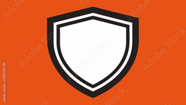 Obraz Versatile Blank Shield Emblem for Customization and Logo Design