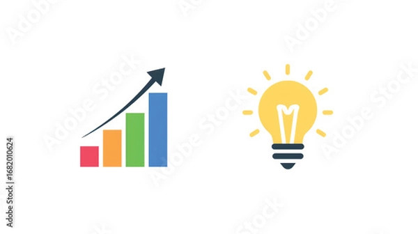 Fototapeta An innovative lightbulb icon for a creative business solution