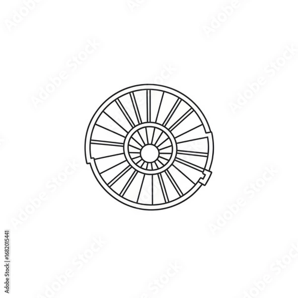 Obraz Circular Spiral Staircase Architectural Design.