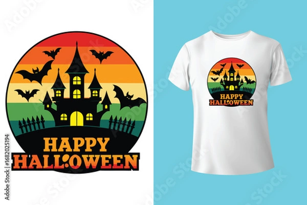 Fototapeta Jack O Lantern Silhouette Set. Cute Creepy Spooky Halloween Pumpkin Fall Autumn Sticker Print Illustration.