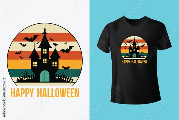 Fototapeta Jack O Lantern Silhouette Set. Cute Creepy Spooky Halloween Pumpkin Fall Autumn Sticker Print Illustration.