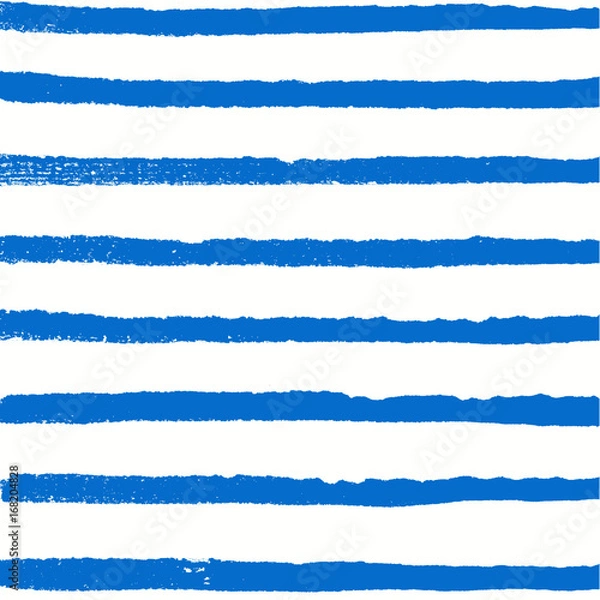 Obraz Watercolor blue background. Paint texture. Hand drawn vector pattern with rows of horizontal lines