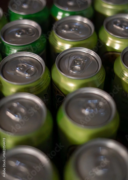 Obraz lote de latas de refresco 