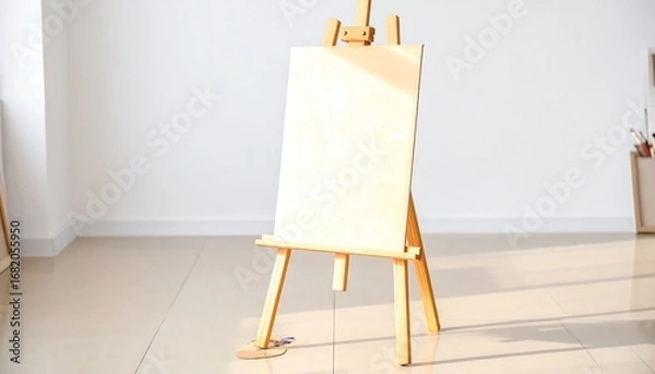 Obraz Empty art easel in a bright room