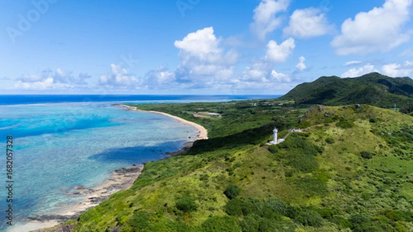 Fototapeta 일본 이시가키섬 히라쿠보(平久保崎)