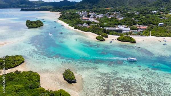 Fototapeta 일본 이시가키섬 가리바만(川平湾)