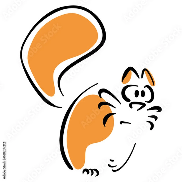 Fototapeta Cat in a hunting rack